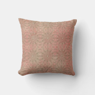 Pink Sponge Pattern and Peacock Inspirations Cushion