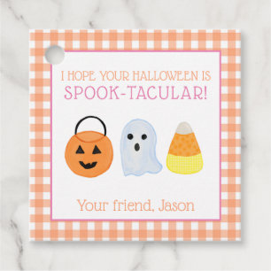 Pink Spook-tacular Halloween Spooky Trick Treat Favour Tags