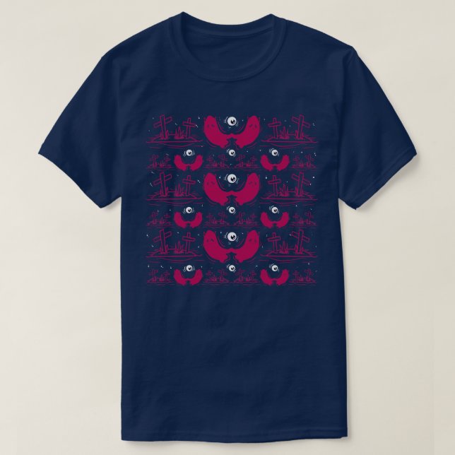 Pink spooky ghosts T-Shirt (Design Front)