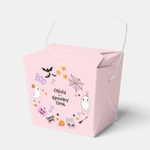 Pink Spooky One Cute Ghost Halloween 1st Birthday Favour Box