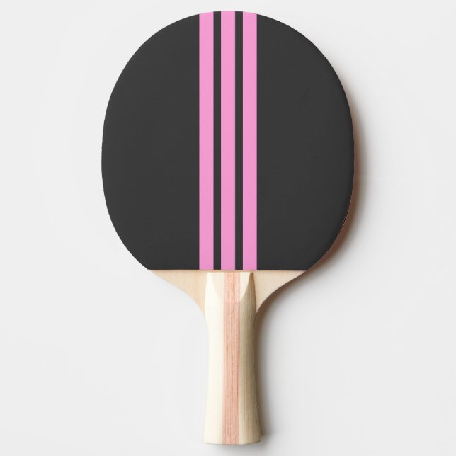 Pink Sport Stripe Ping Pong Paddle (Front)