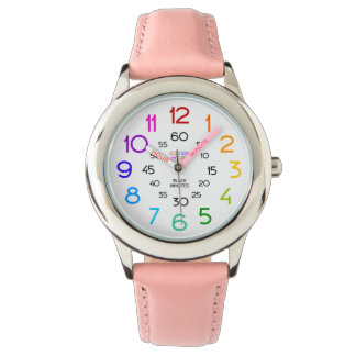 Pink Sport Watch for Girls Labelled Hands