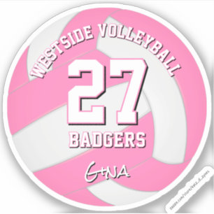 pink sports team colours volleyball player