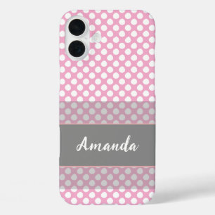 Pink Spot Elegance iPhone 16 Plus Case
