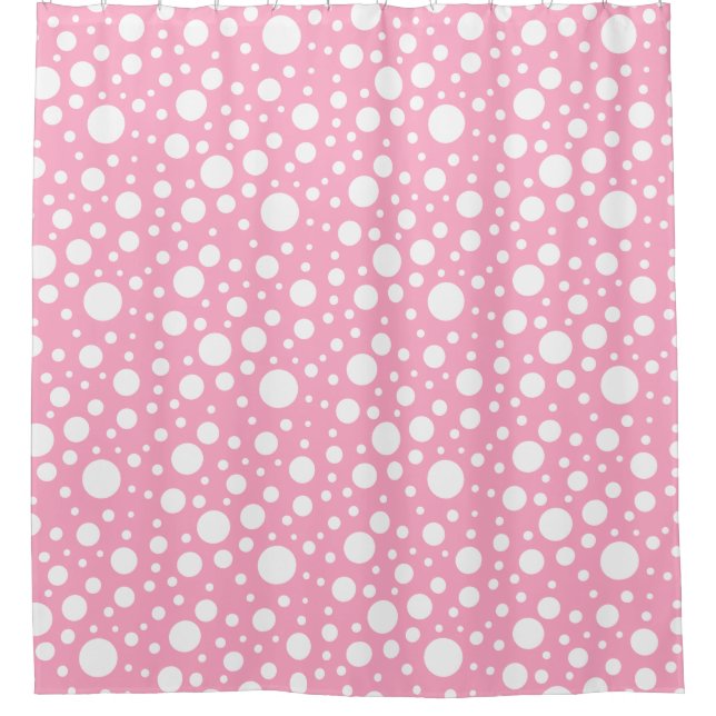 Pink Spots Shower Curtain (Front)