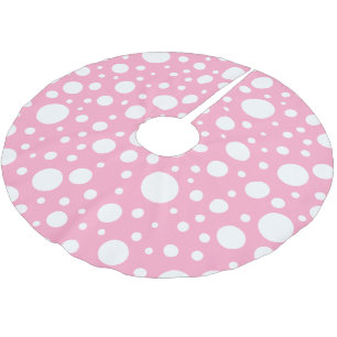 Pink Spots Tree Skirt