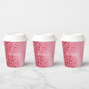 Pink Spotted Leopard Cheetah Animal Print Paper Cups
