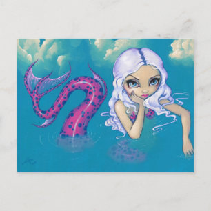 "Pink Spotted Mermaid" Postcard