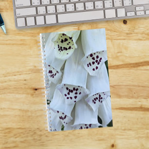 Pink Spotted White Foxglove Floral Notebook