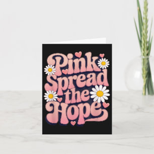 Pink Spread The Hope Retro Groovy Breast Cancer Card