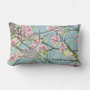 Pink Spring Blossom Lumbar Cushion