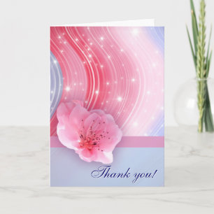 Pink Spring Blossom Thank You Card