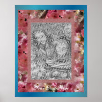 Pink Spring Blossoms Flower Design Frame Photo