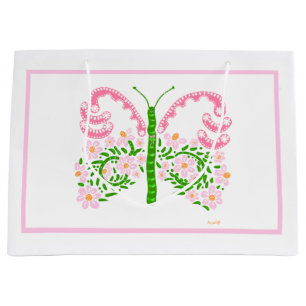 Pink Spring Butterfly Gift Bag