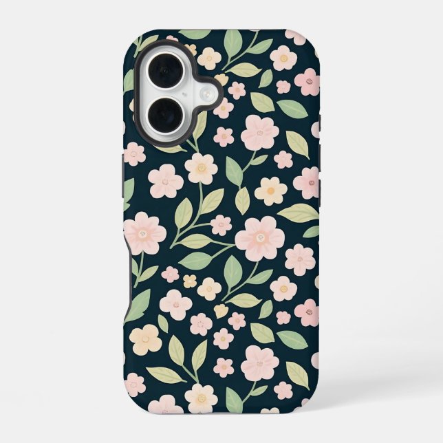 Pink Spring Elegance iPhone 16 Case (Back)