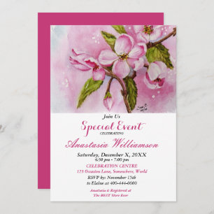 PINK SPRING FLING PARTY EVENT INVITE