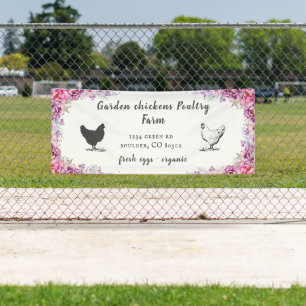 Pink Spring Floral Farmhouse Banner