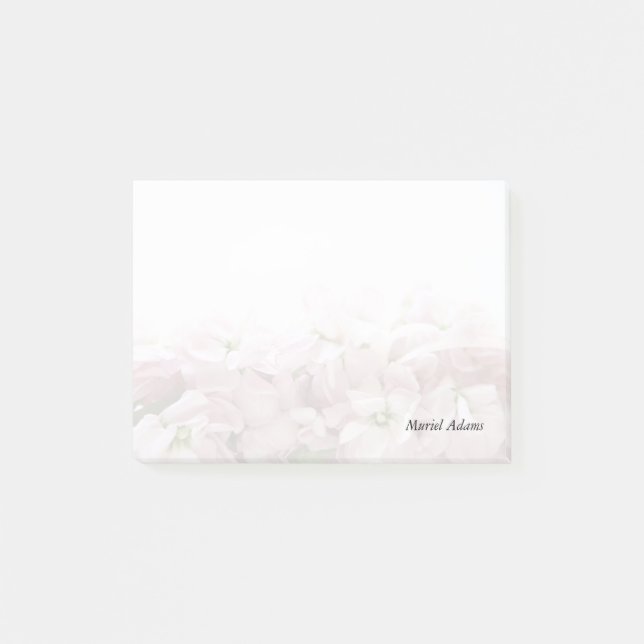 Pink spring flowers fade post-it notes (Front)