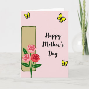 Pink Spring Mothers Day Card