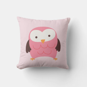 Pink Spring Owl Cushion