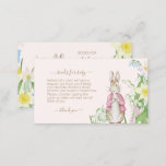 Pink Spring Peter the Rabbit Baby Shower Book  Enclosure Card<br><div class="desc">Peter Rabbit Baby Shower Books Request Books for Baby</div>