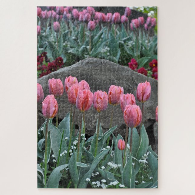 Pink spring tulips jigsaw puzzle (Vertical)