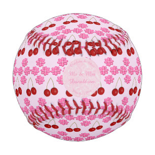 Pink Spring Wedding Cherry blossom and cherries Baseball