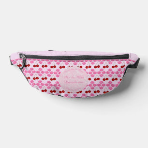 Pink Spring Wedding Cherry blossom and cherries Bum Bags