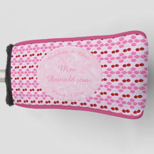 Pink Spring Wedding Cherry blossom and cherries Golf Head Cover