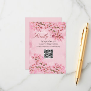 Pink Springtime Cherry Blossoms Enclosure Card