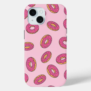 Pink Sprinkle Donut Pattern iPhone 15 Case