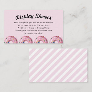Pink Sprinkle Doughnut Display Shower Insert Card