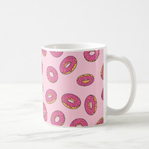 Pink Sprinkle Doughnut Pattern Coffee Mug