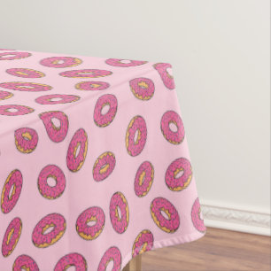 Pink Sprinkle Doughnut Pattern Tablecloth