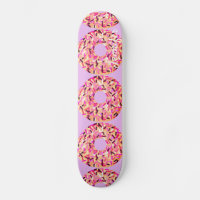 Pink Sprinkle Doughnuts Girls Purple Custom Name