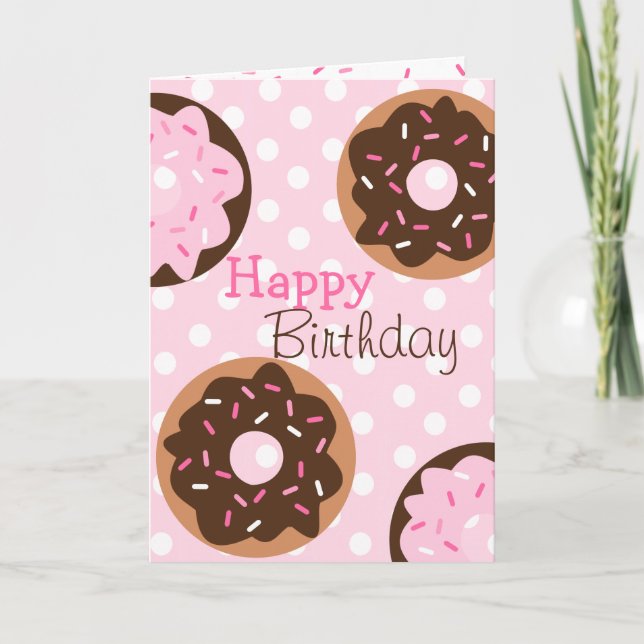 Pink Sprinkled Doughnut Card (Front)