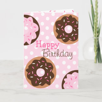 Pink Sprinkled Doughnut Card