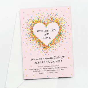 Pink Sprinkled with Love Invitation
