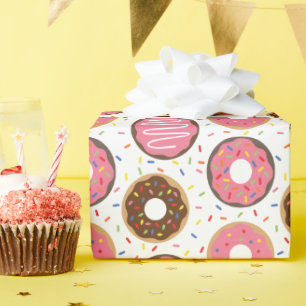 Pink Sprinkles Donuts Wrapping Paper