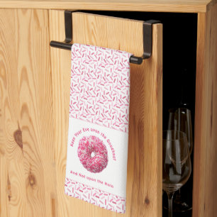Pink Sprinkles Keep your eye upon the Doughnut Tea Towel