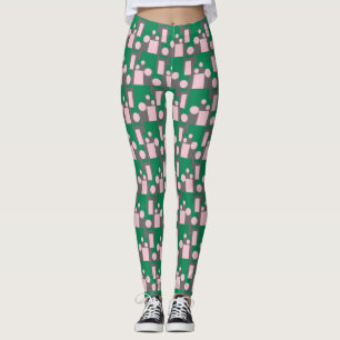 Pink Squares and Dots Leggings
