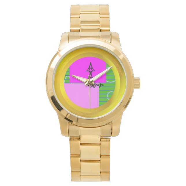 Pink Squares Watch (Front)