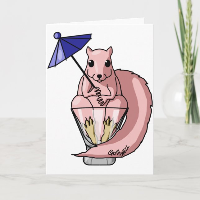 Pink Squirrel Card (Front)