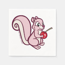 Pink Squirrel Napkin