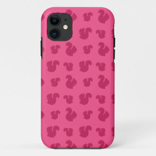 Pink squirrel pattern iPhone 11 case
