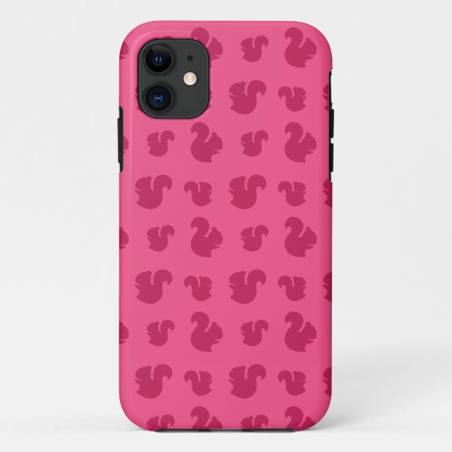 Pink squirrel pattern Case-Mate iPhone case (Back)