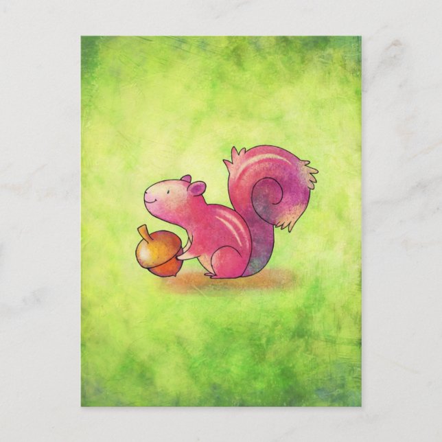 Pink Squirrel Postcard (Front)
