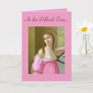 Pink St. Agatha (M 003) Encouragement Card 1