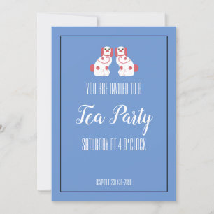 Pink Staffordshire Dog Invitation