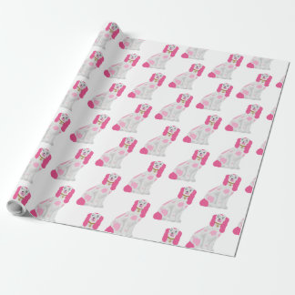 Pink Staffordshire Dog Wrapping Paper